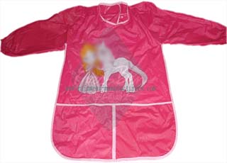 toddler painting apron PVC materials-childrens pvc aprons-pvc apron with pocket